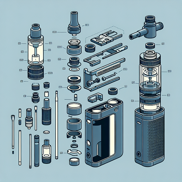 vaporizer disassembled into parts