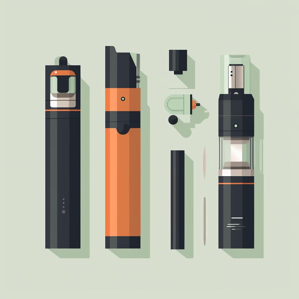 Disassembled rechargeable vape