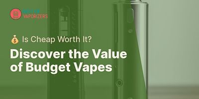 Discover the Value of Budget Vapes - 💰 Is Cheap Worth It?