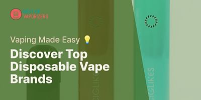 Discover Top Disposable Vape Brands - Vaping Made Easy 💡